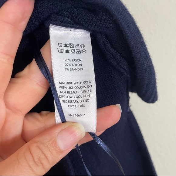 Caroline Constas Navy Ribbed Stretchy Tank Top Size Small - Picture 7 of 7